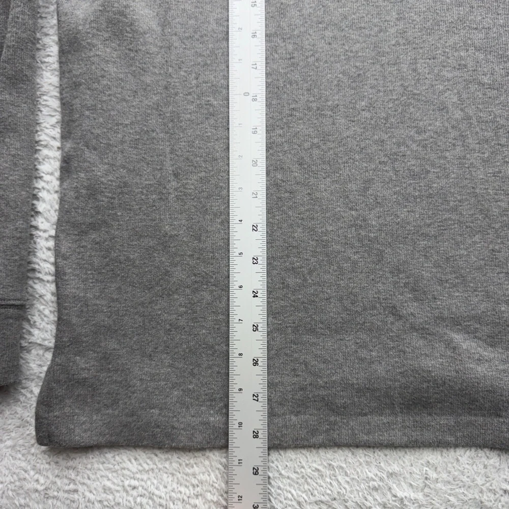 Polo Ralph Lauren Mens Large Gray Cotton Quarter Zip Pullover Sweater Mock Neck